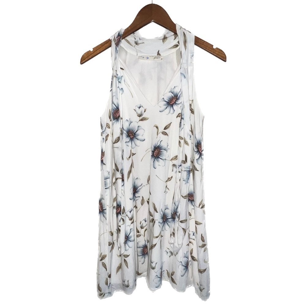 🪻BOUTIQUE LABEL🪻| Summer floral swing dress | Tie Neck | EUC! | S